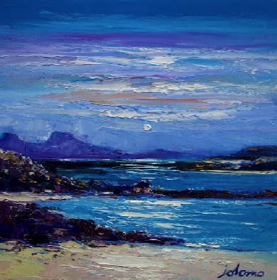 Moonrise over Jura from Colonsay 16x16